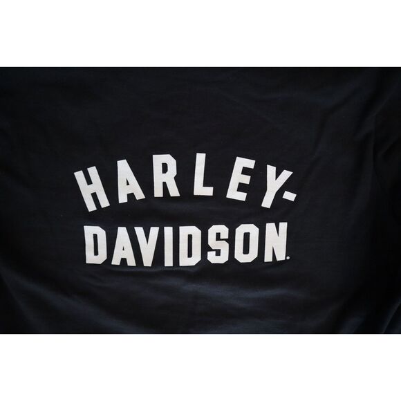 Harley-Davidson WMN Sz 2XL Black Beauty Special Racer Font Zip Front Hoodie - Picture 5 of 9
